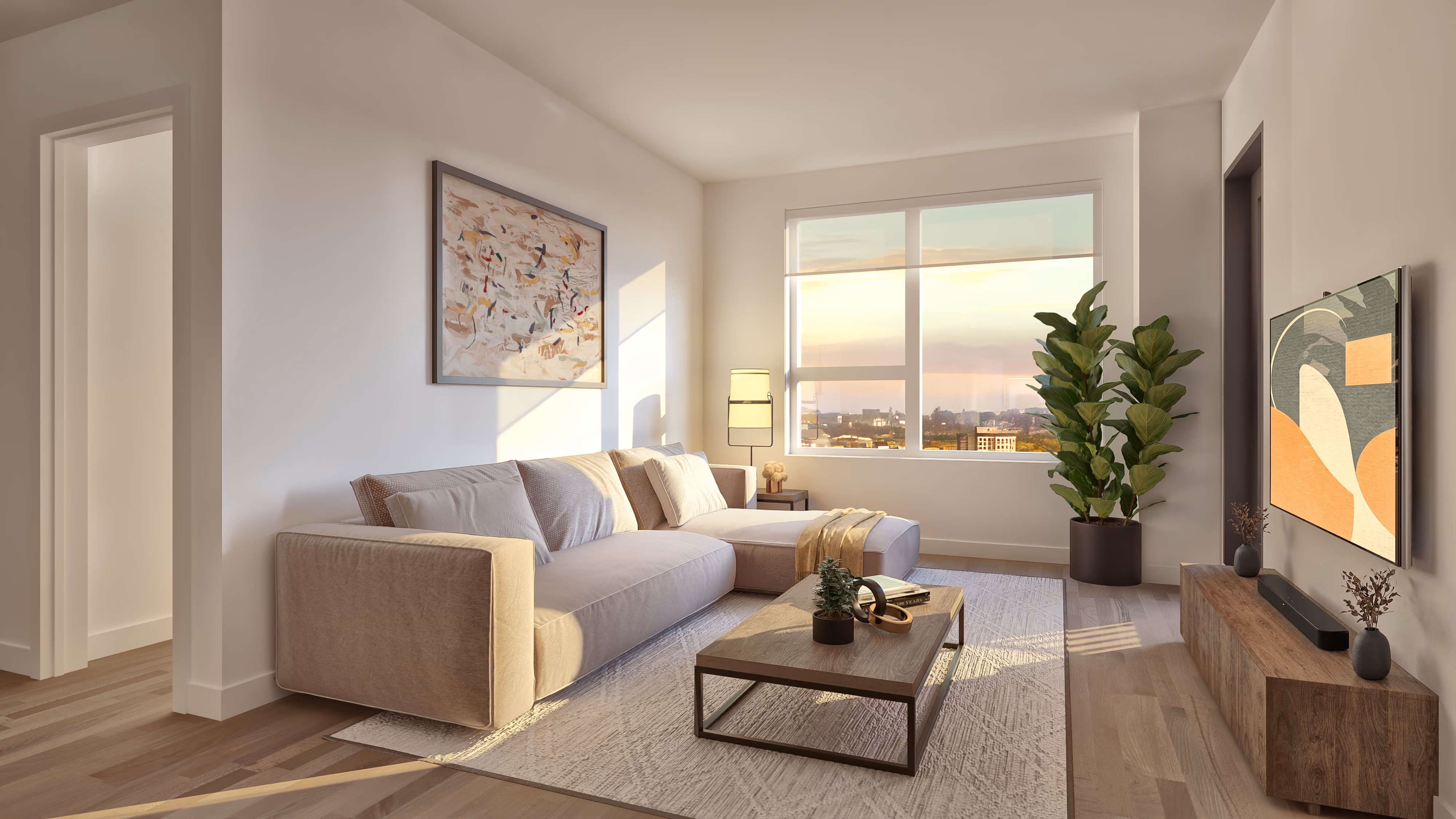 Salon moderne dans un condo VAIA