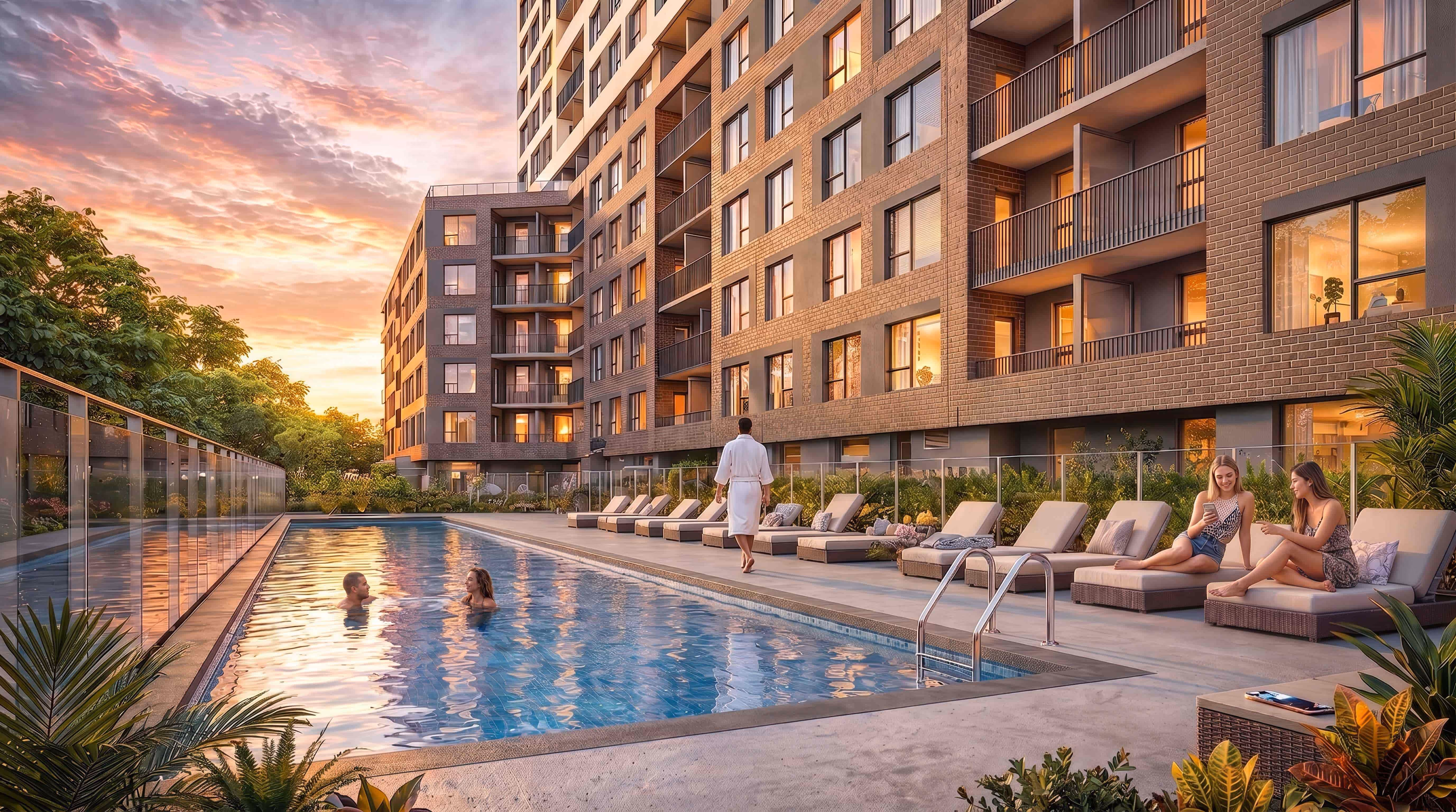 Piscine extérieure du projet VAIA